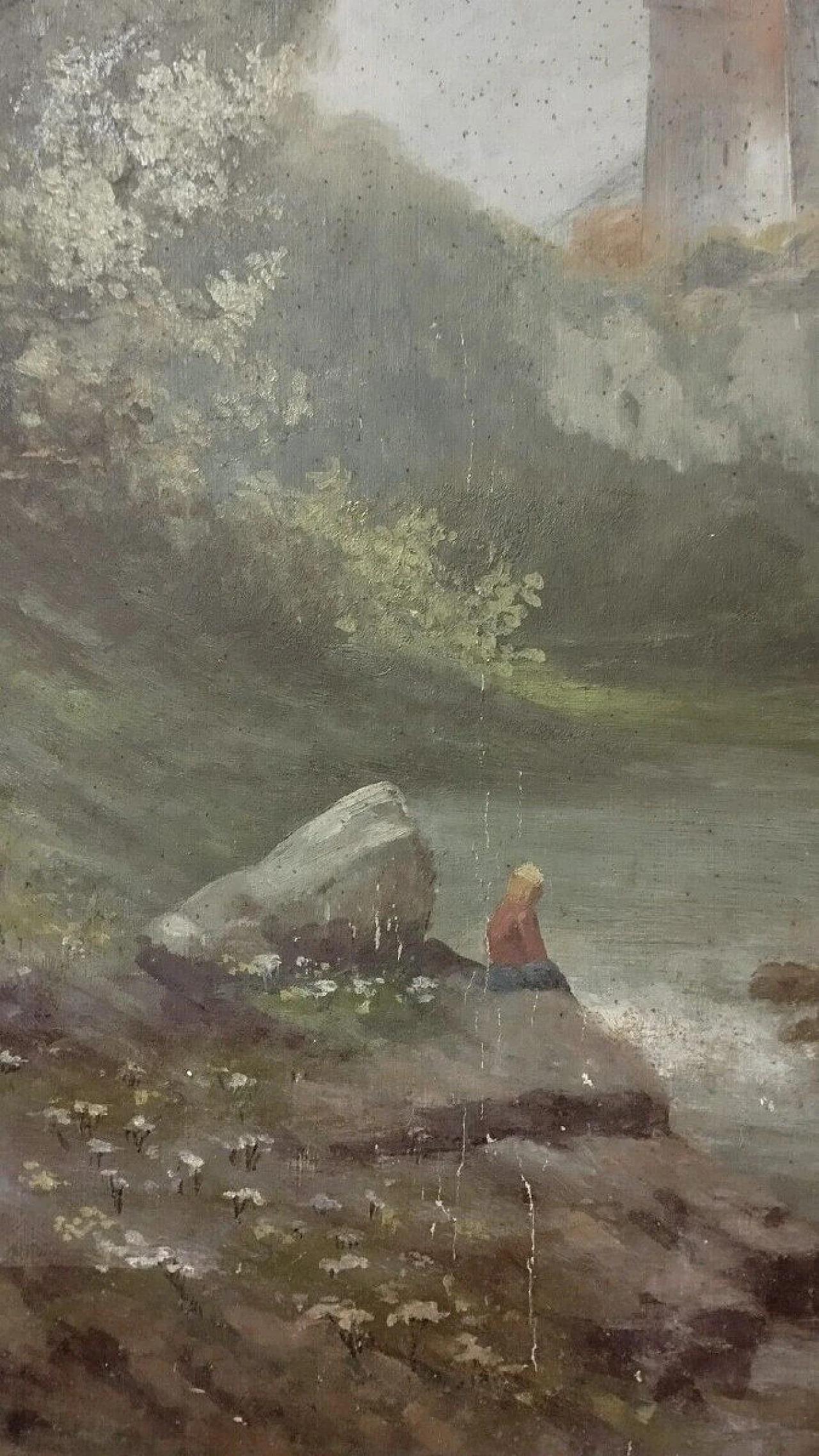 C. De Consoli, paesaggio, dipinto a olio su cartoncino, 1903 2