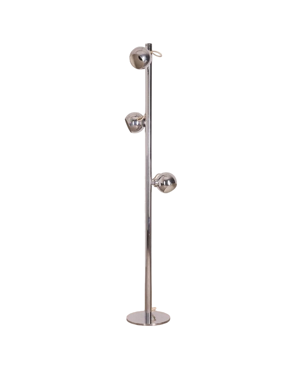 3-Light floor lamp in chromed steel by Goffredo Reggiani, 1970s 8