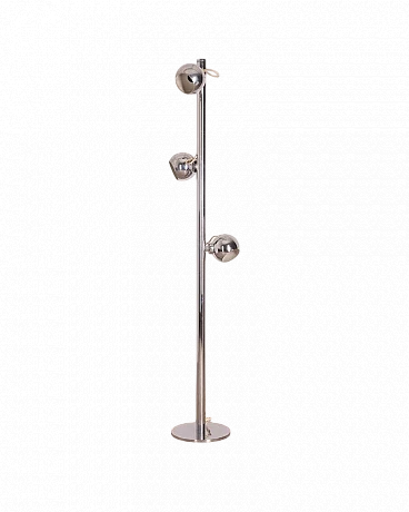 3-Light floor lamp in chromed steel by Goffredo Reggiani, 1970s