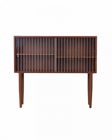 Credenza in palissandro e vetro di Poul Cadovius, anni '60