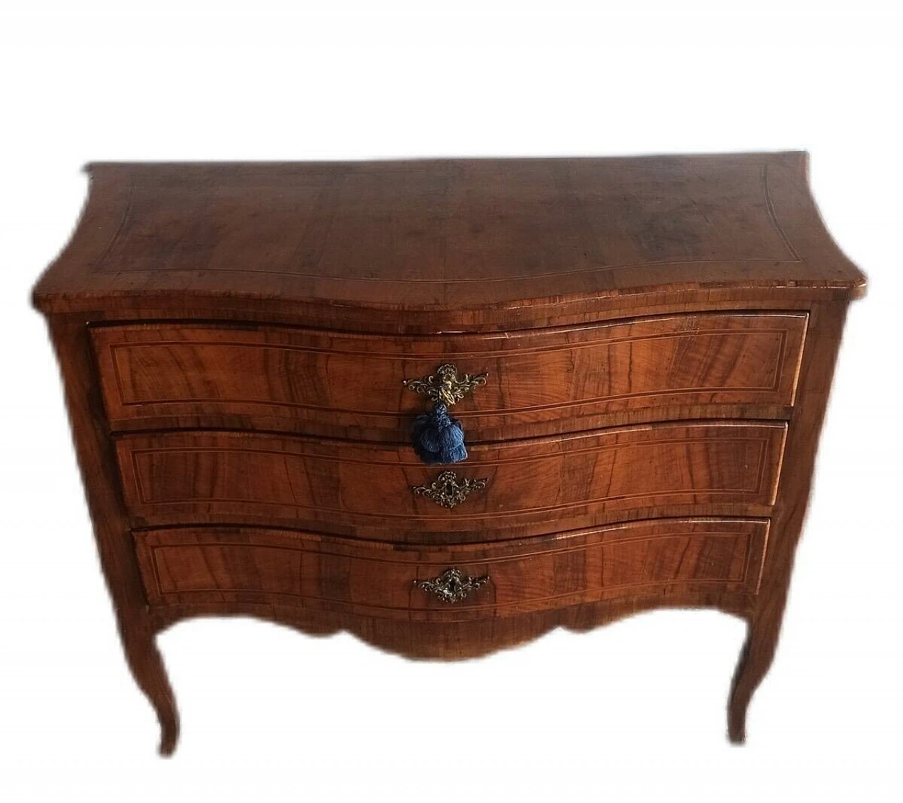 Roman Louis XV olive wood veneered commode, late 17th century 5