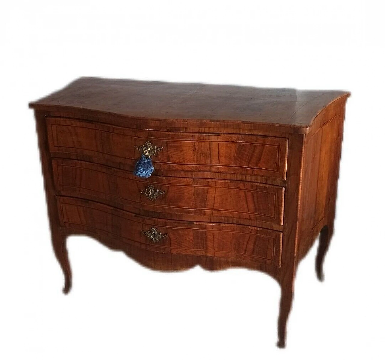 Roman Louis XV olive wood veneered commode, late 17th century 10