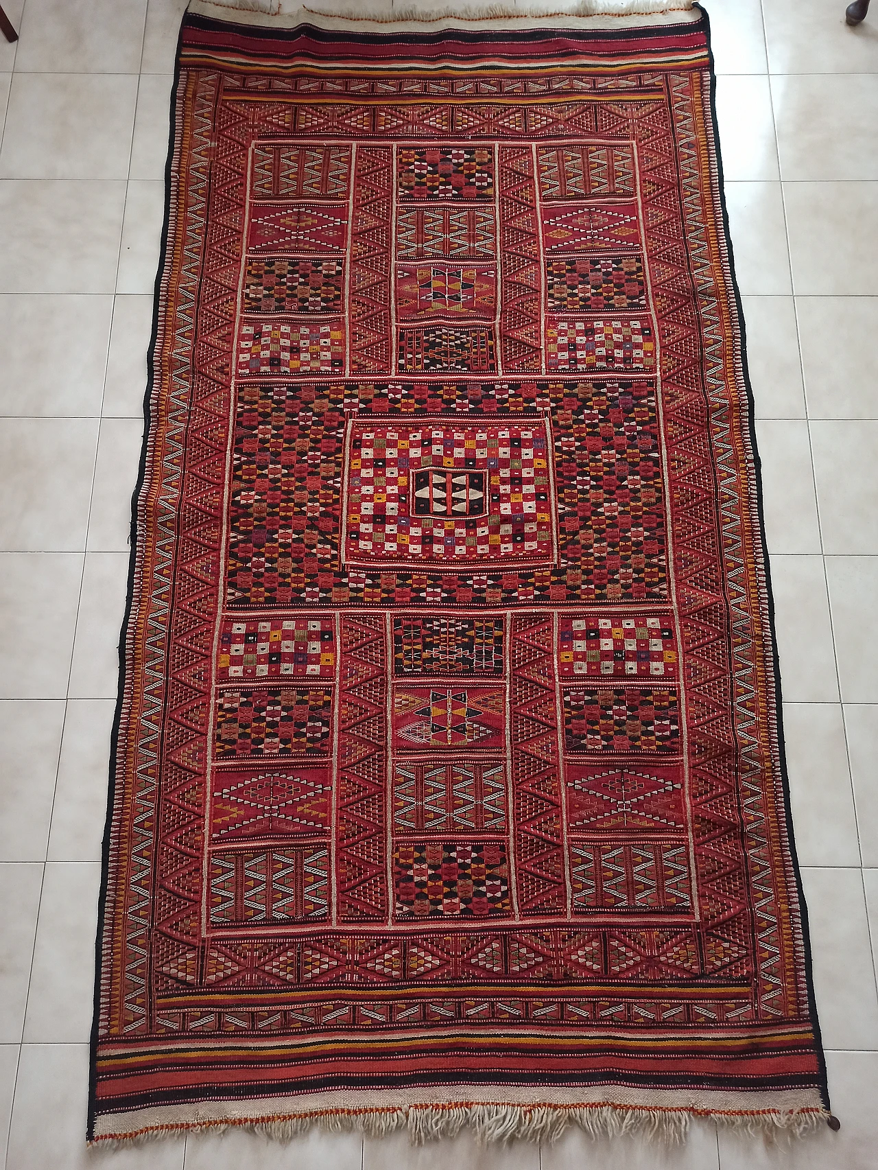 Persian wool and cotton Kilim rug, 19th century 2