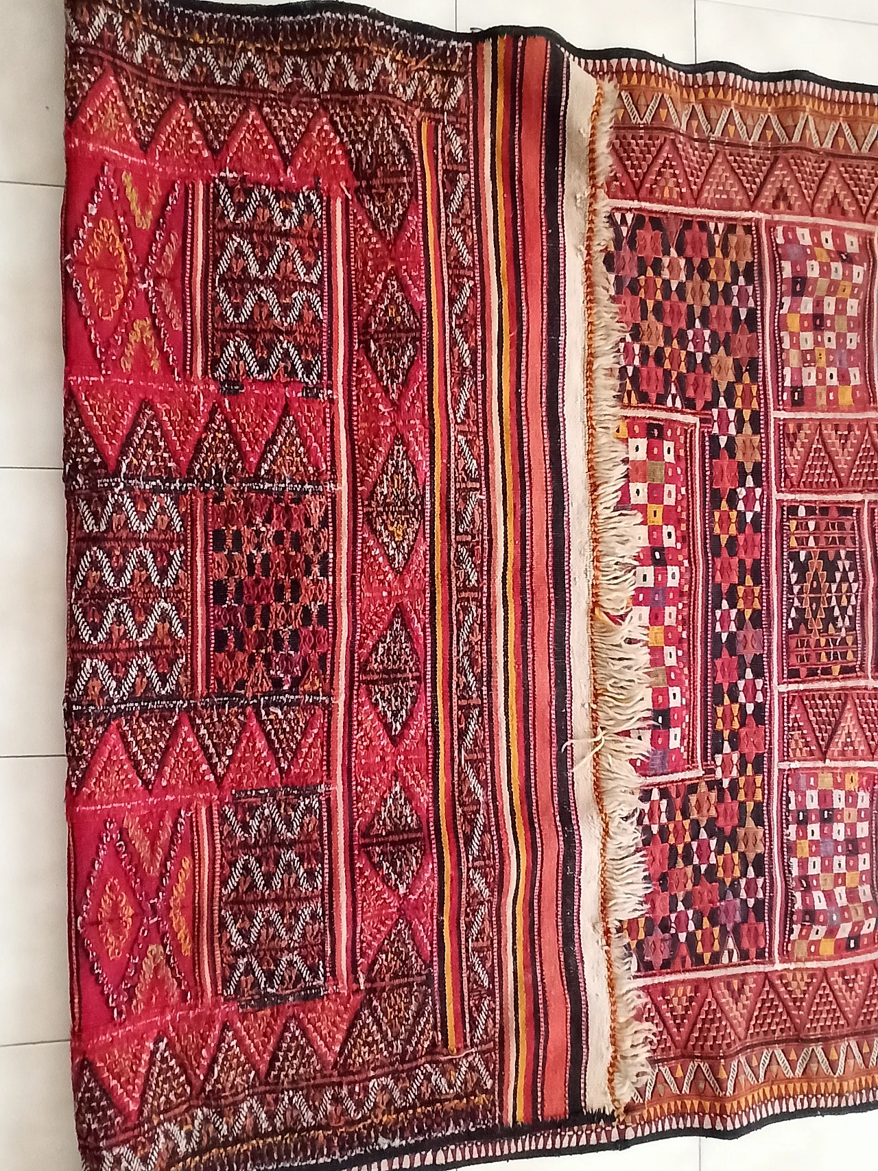 Persian wool and cotton Kilim rug, 19th century 11