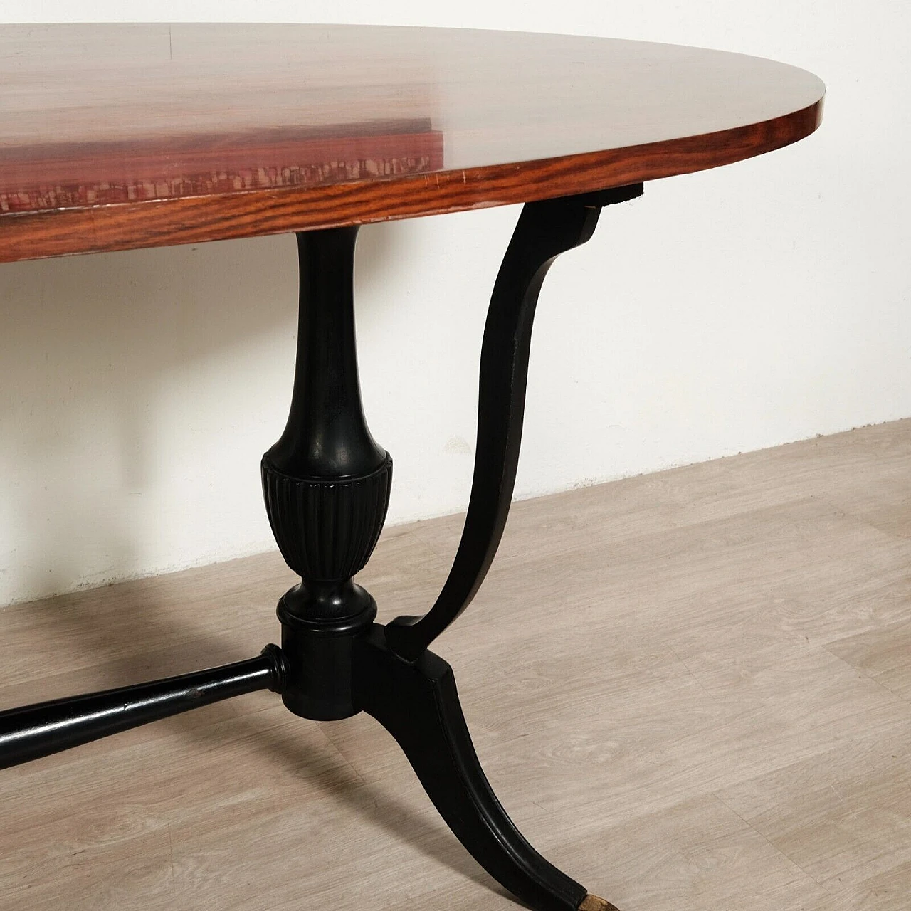 Oval rosewood table, 1960s 10