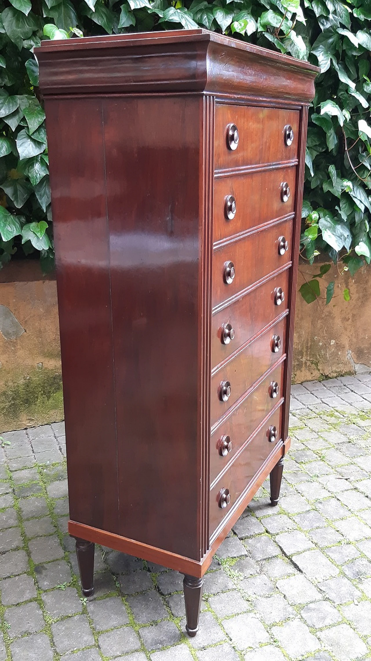 Mahogany paneled weekly dresser, second half of the 19th century 9