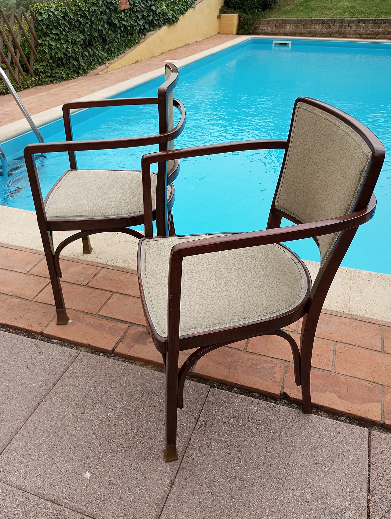 Pair of armchairs by Koloman Moser for J. & J. Kohn, early 20th century 15