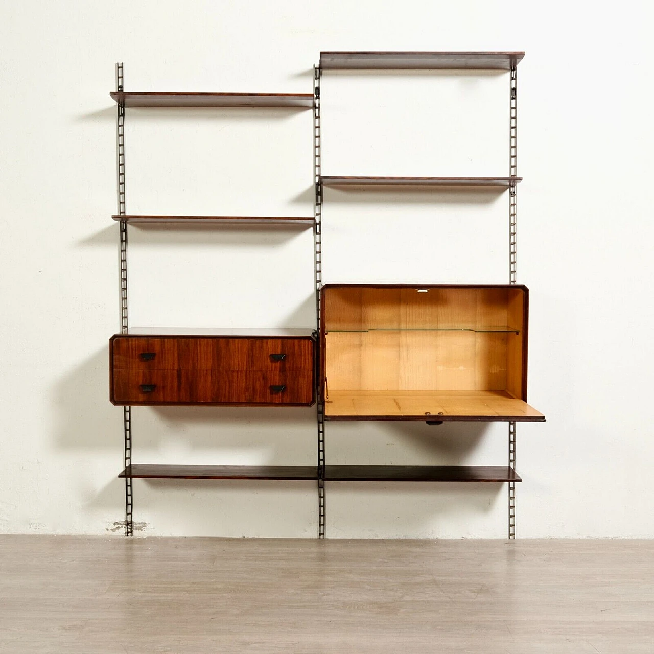 Rosewood and iron bookcase, 1960s 3