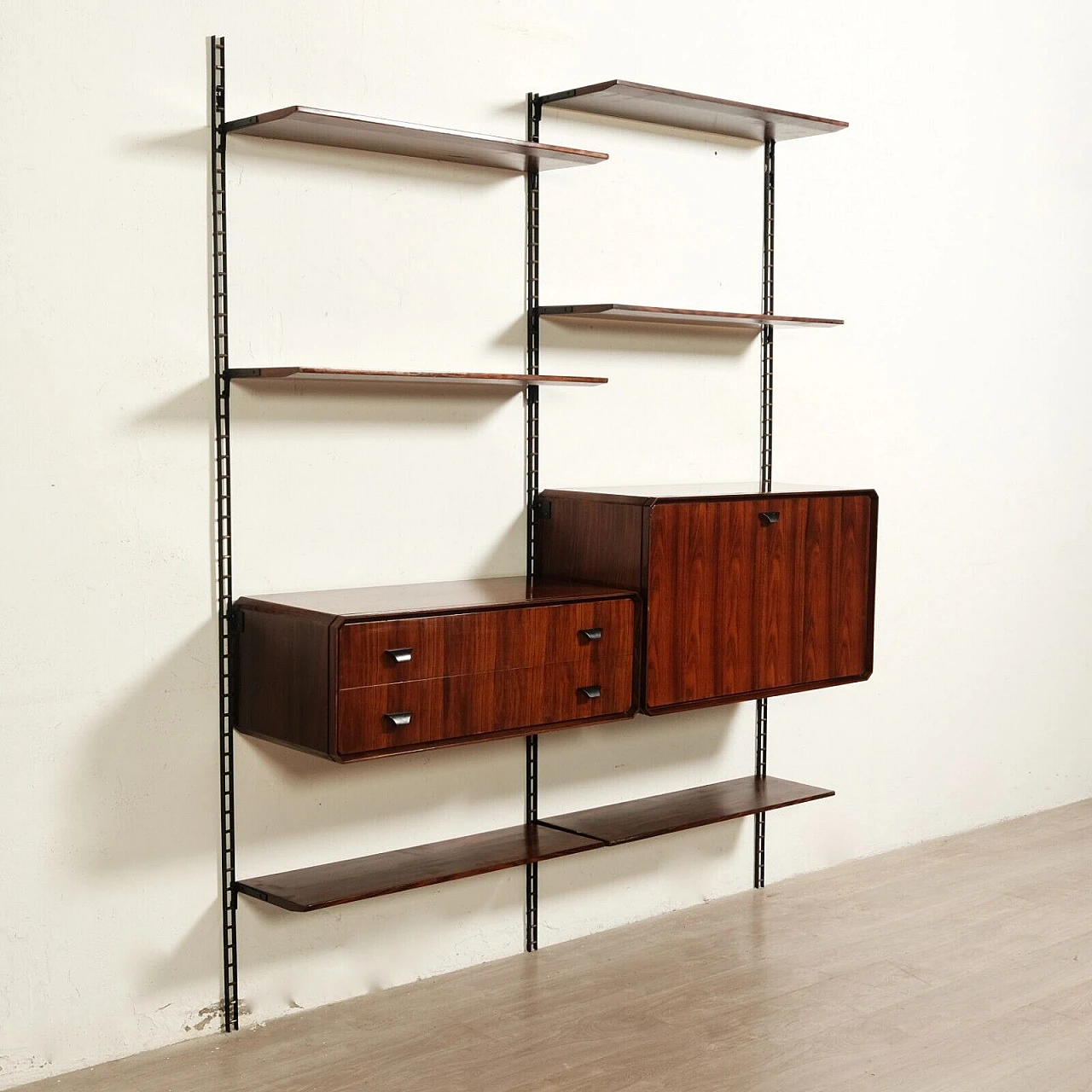 Rosewood and iron bookcase, 1960s 5