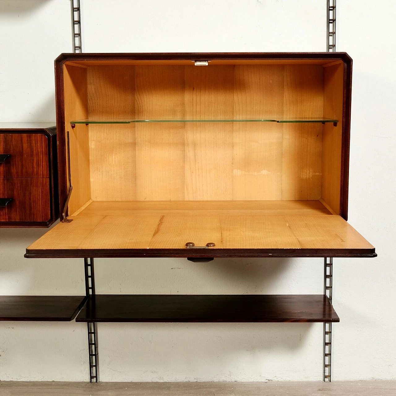 Rosewood and iron bookcase, 1960s 10