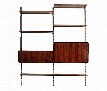Rosewood and iron bookcase, 1960s