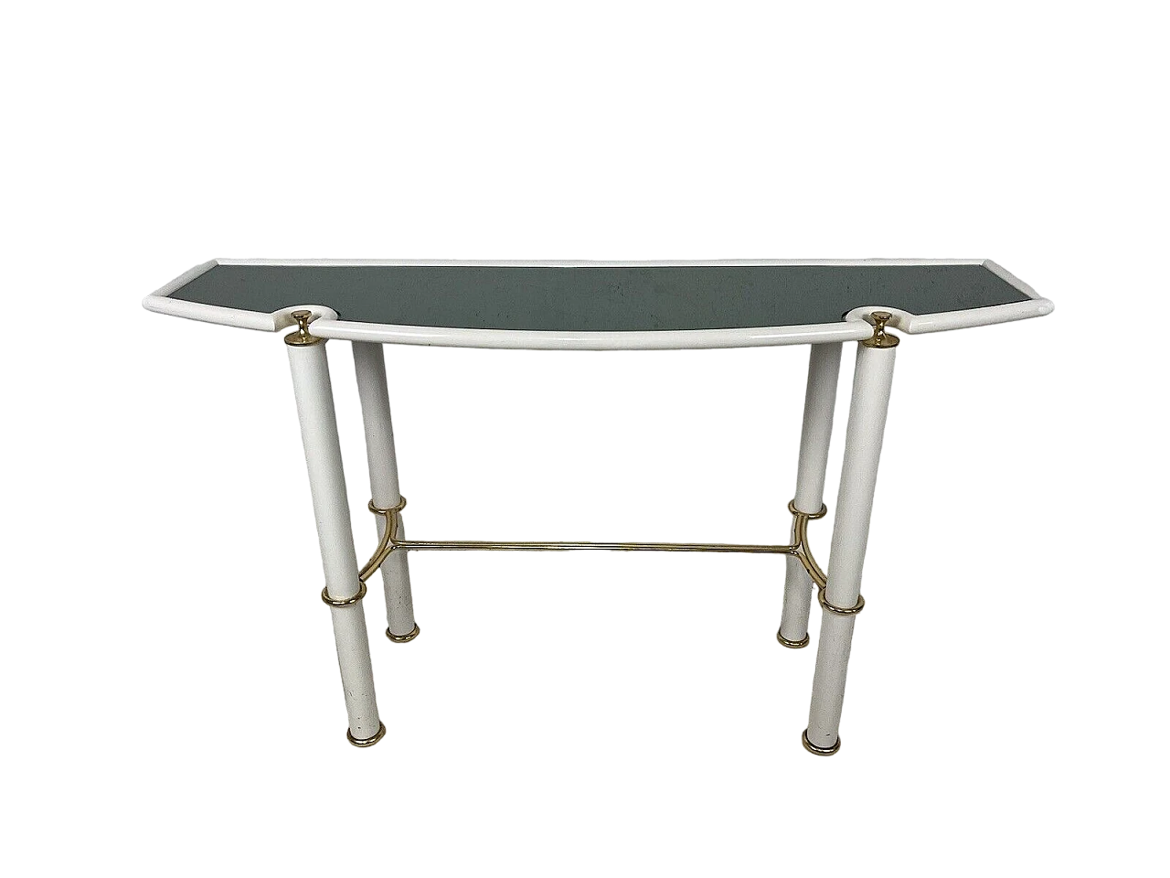 Wood, brass and mirrored glass console by Mario Sabot, 1970s 2