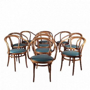 10 Wooden chairs by Thonet, 1930s