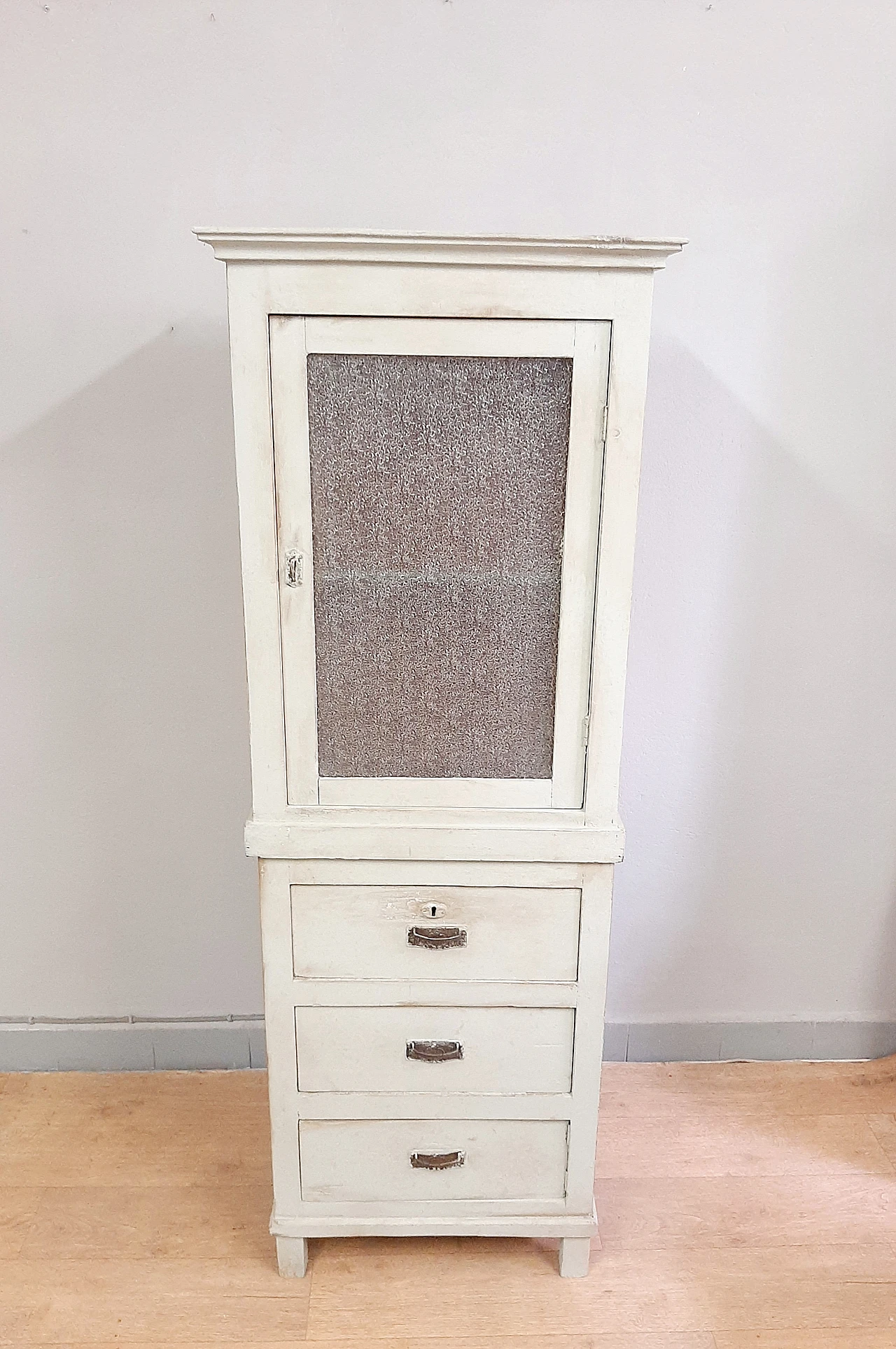 Lacquered wood office display cabinet with drawers, early 20th century 1