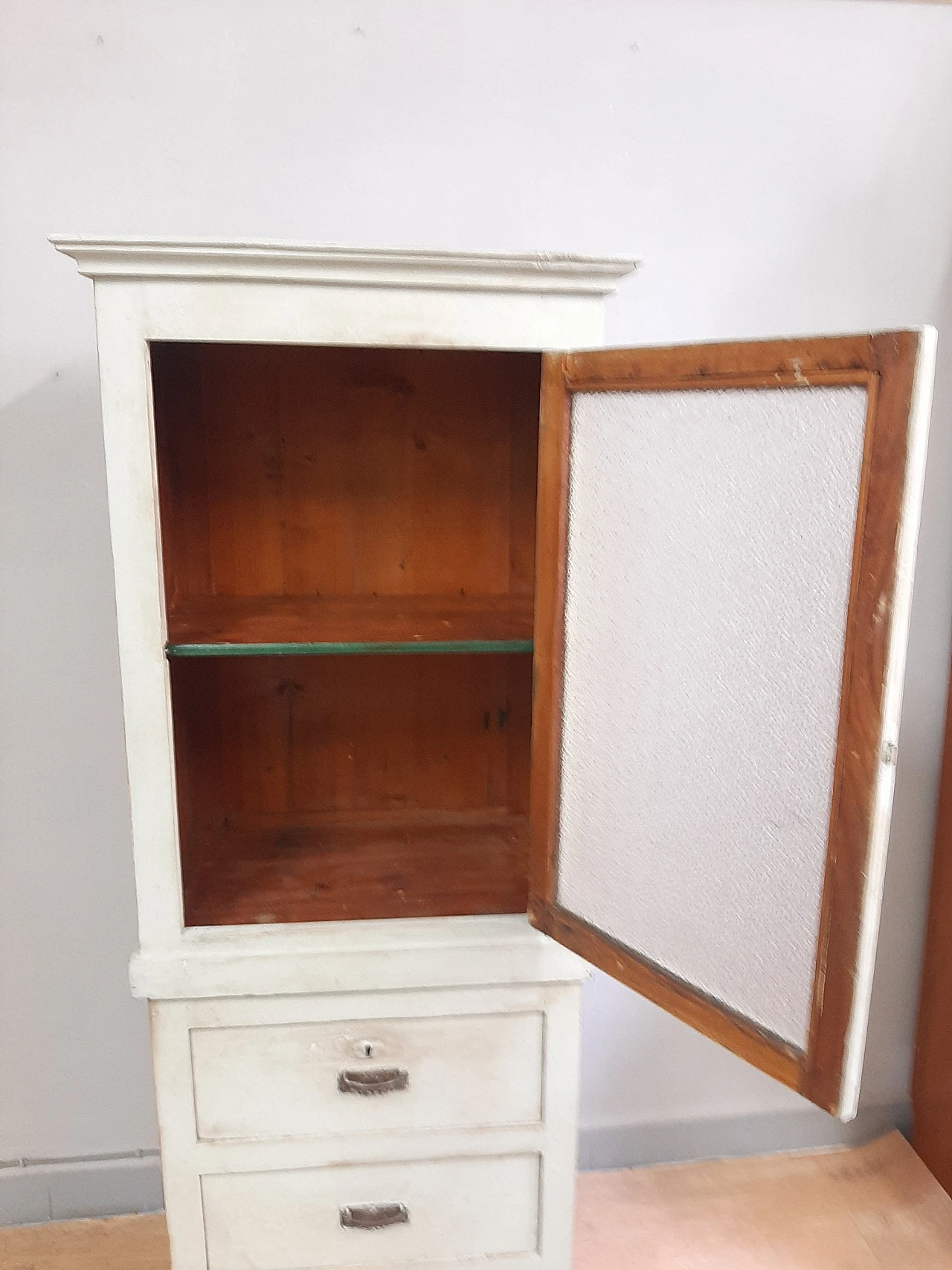 Lacquered wood office display cabinet with drawers, early 20th century 2