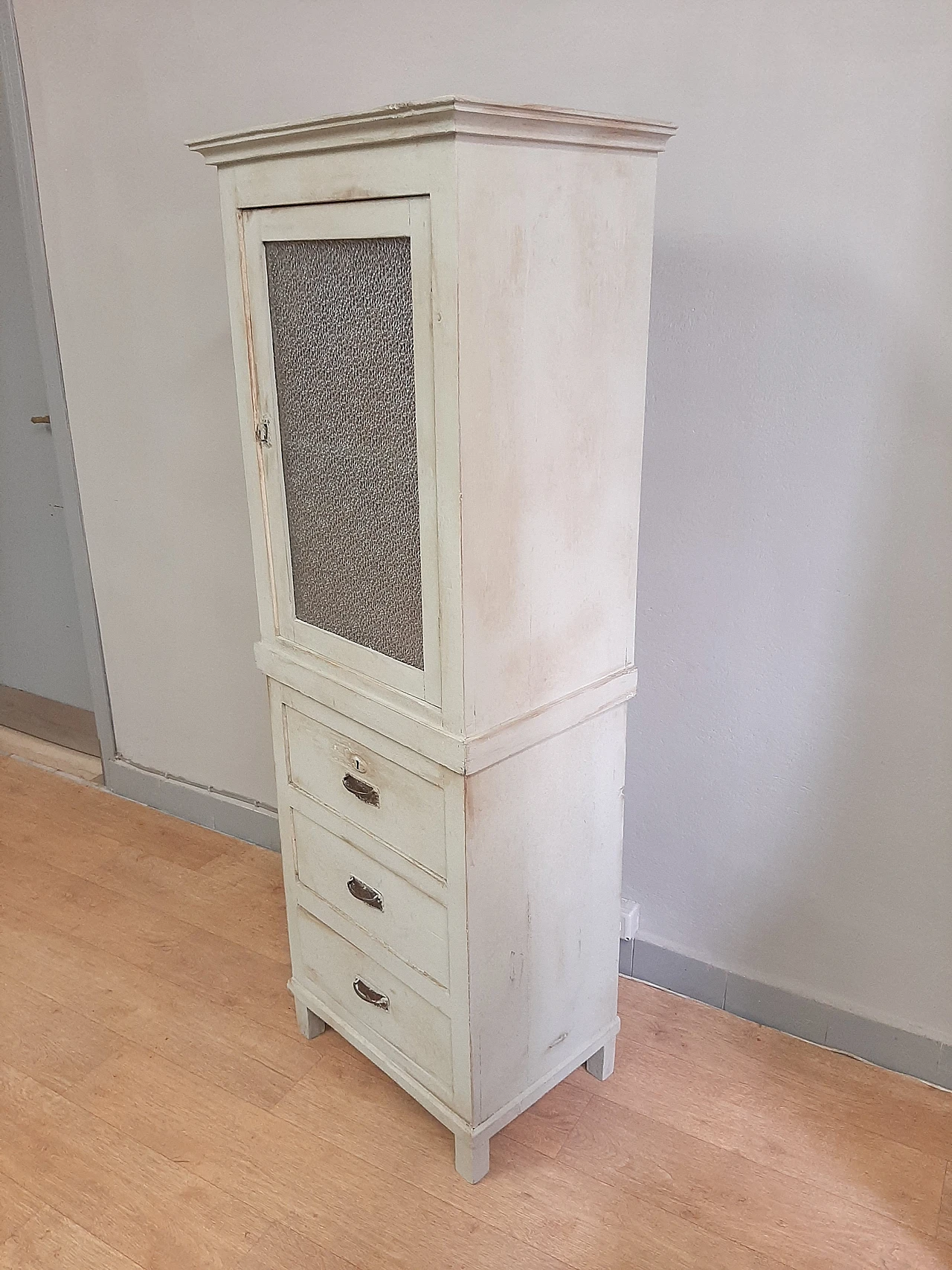 Lacquered wood office display cabinet with drawers, early 20th century 7