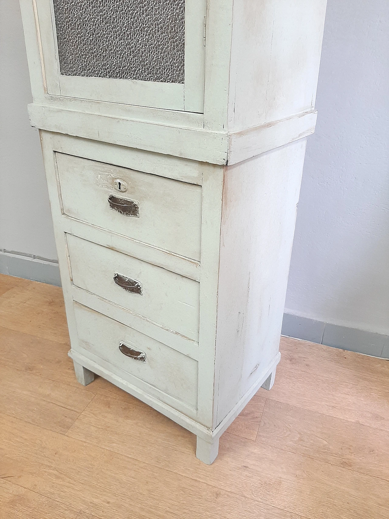 Lacquered wood office display cabinet with drawers, early 20th century 8