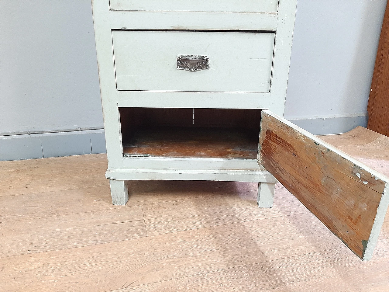 Lacquered wood office display cabinet with drawers, early 20th century 9