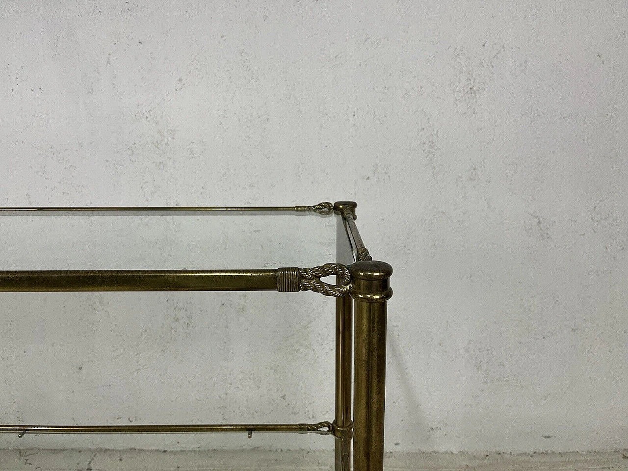 Brass and glass console by Banci Firenze, 1970s 6