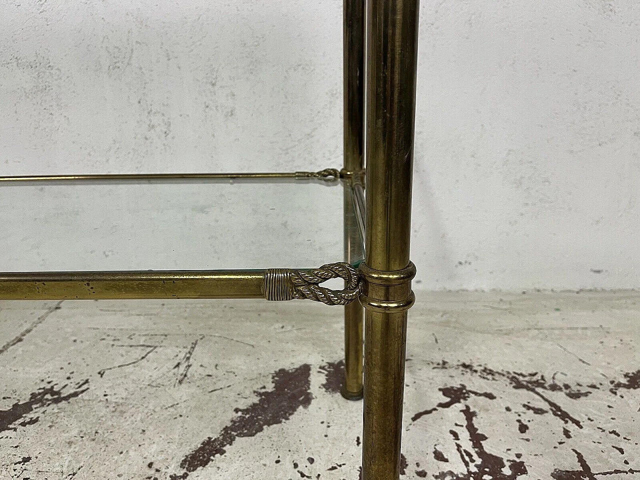 Brass and glass console by Banci Firenze, 1970s 7