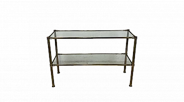 Brass and glass console by Banci Firenze, 1970s