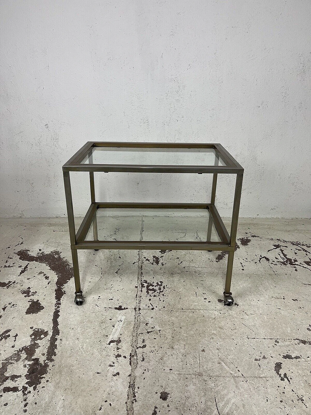 Brass and glass cart by Romeo Rega, 1960s 17