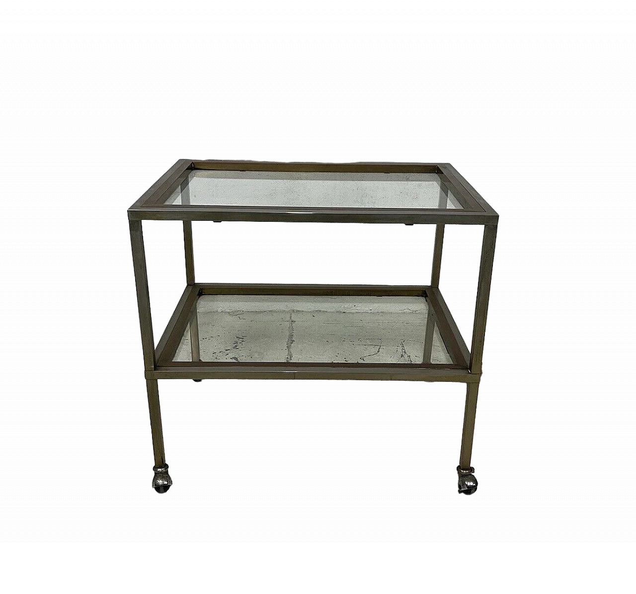 Brass and glass cart by Romeo Rega, 1960s 18