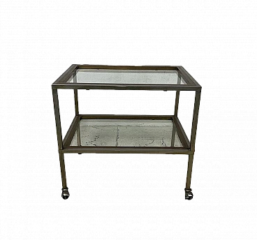 Brass and glass cart by Romeo Rega, 1960s