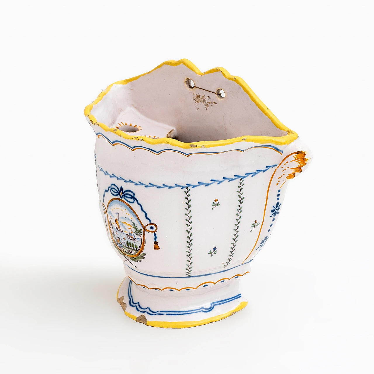 Provençal polychrome majolica planter, 18th century 3