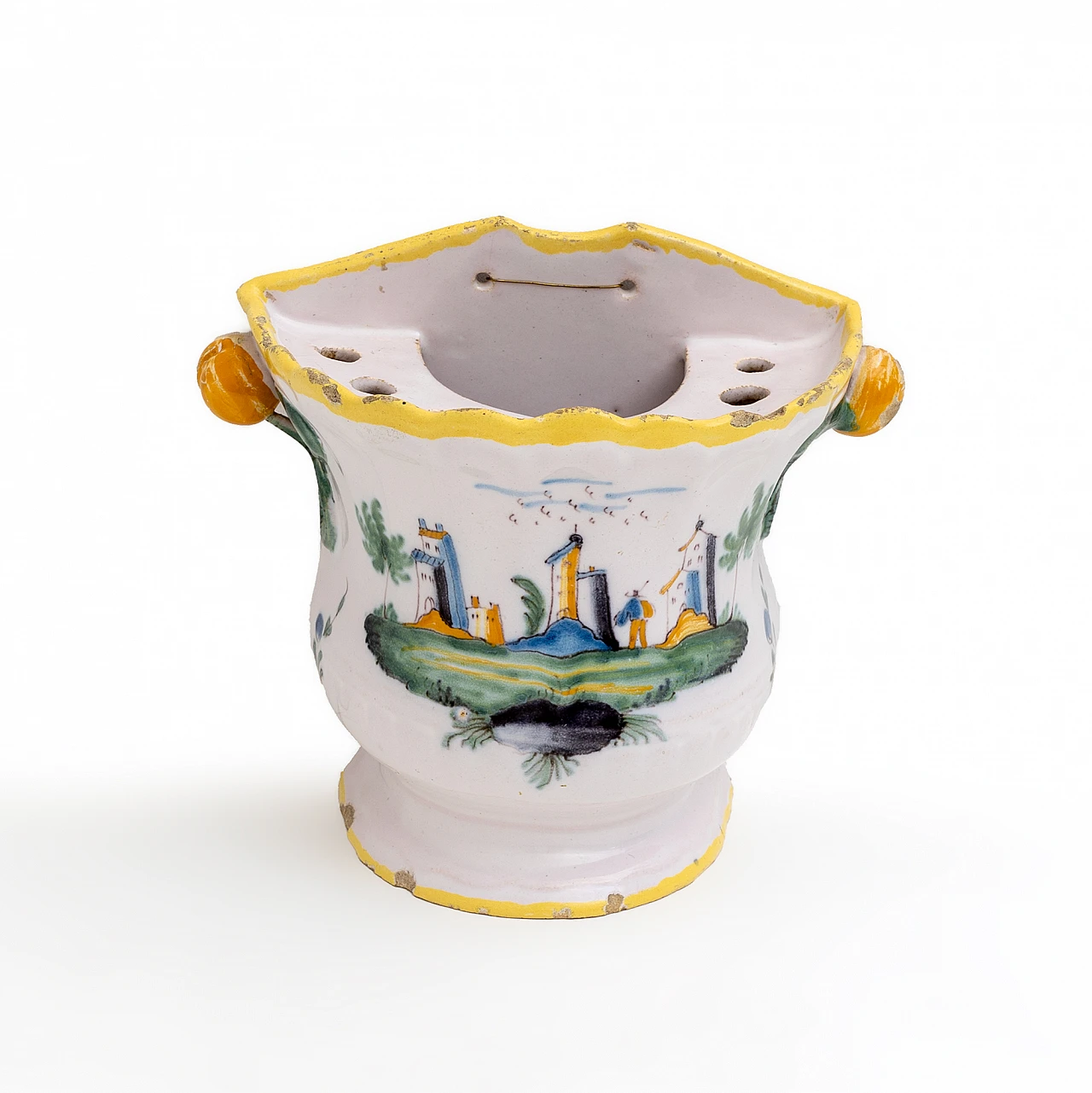 Provençal polychrome majolica planter, 18th century 5