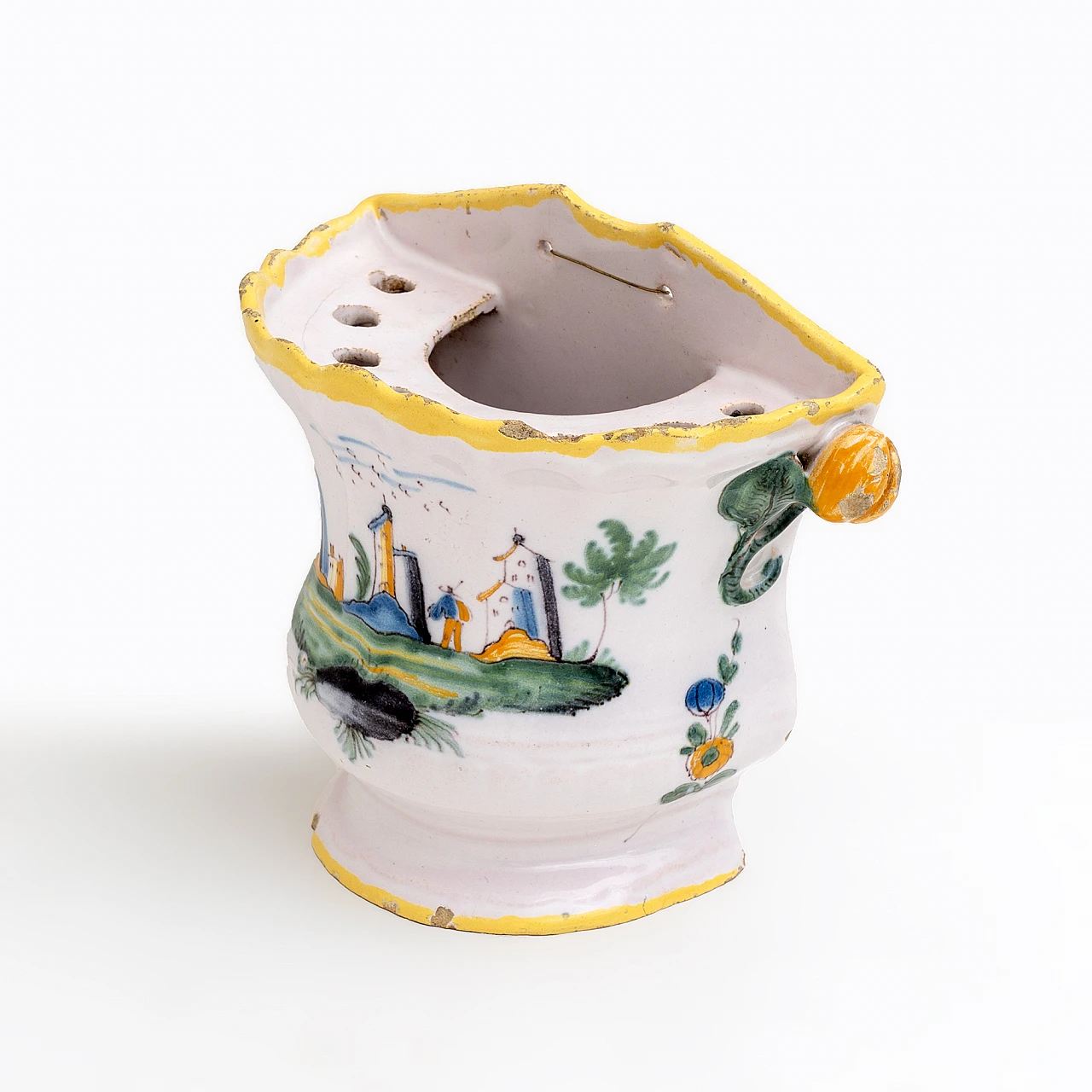 Provençal polychrome majolica planter, 18th century 6