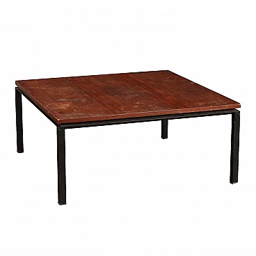 Tavolino in metallo e legno di Paolo Tilche per Arform, anni '60