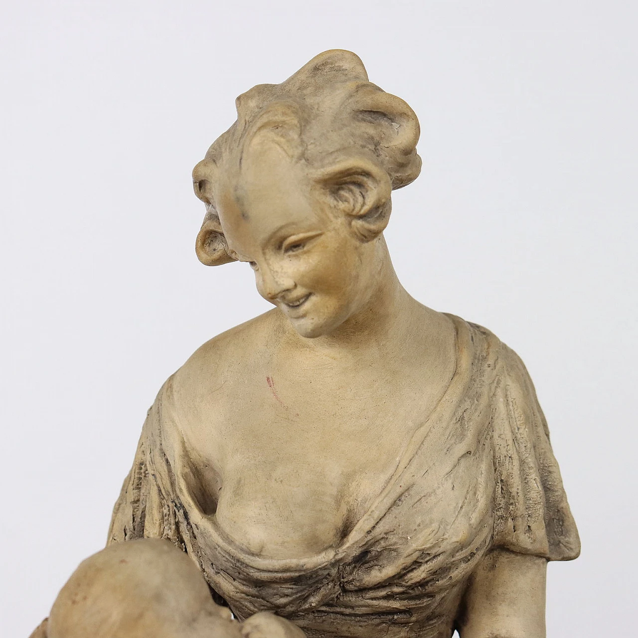 Guido Cacciapuoti, Maternità, scultura in terracotta, anni '50 3