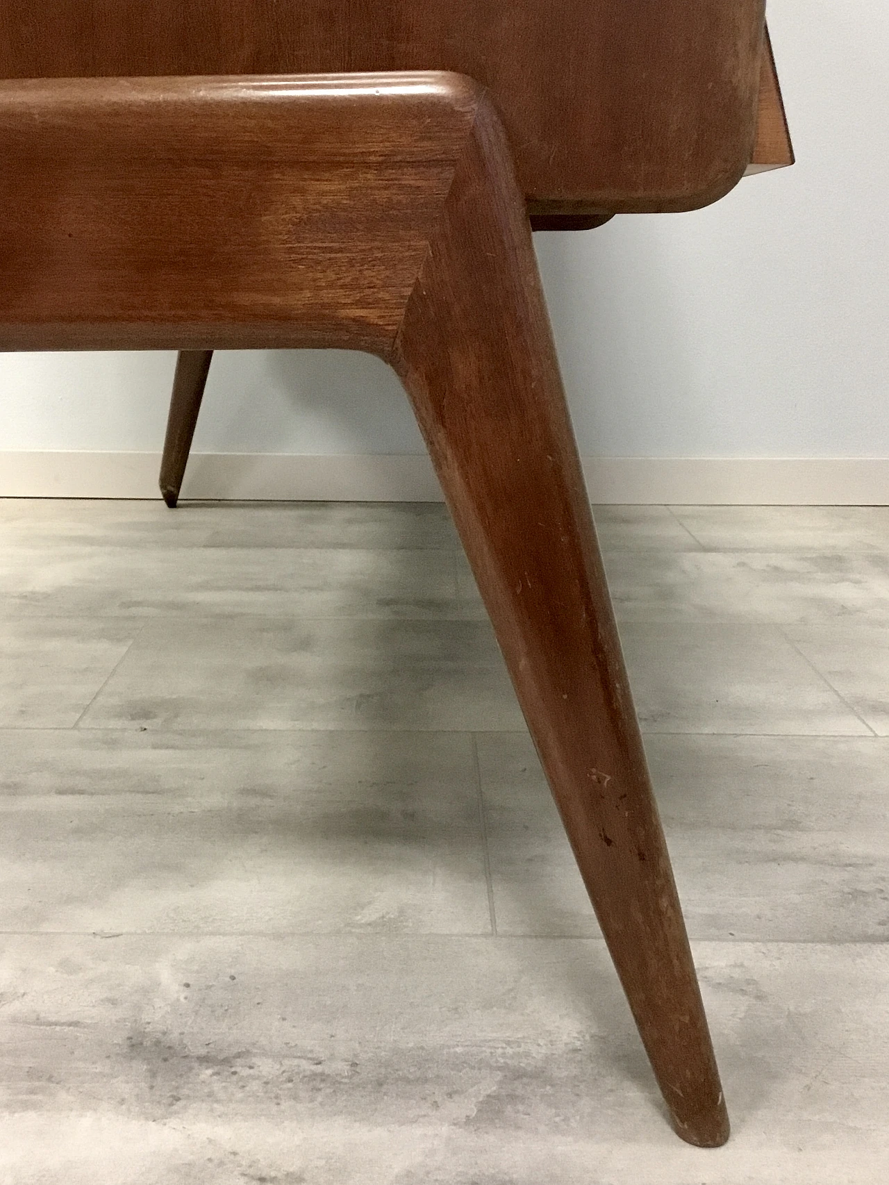 Teak and aqua green formica sideboard by Vittorio Dassi, 1950s 11