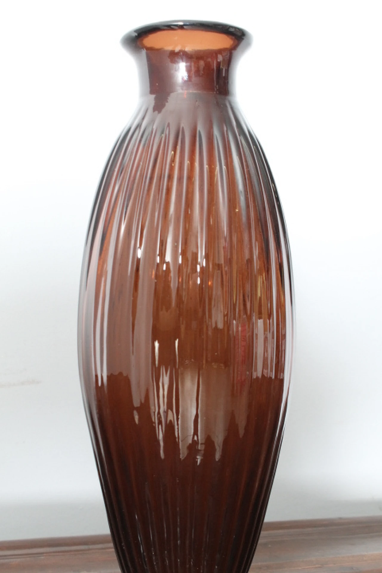 Art Deco amber glass vase by André Delatte, 1930s 5