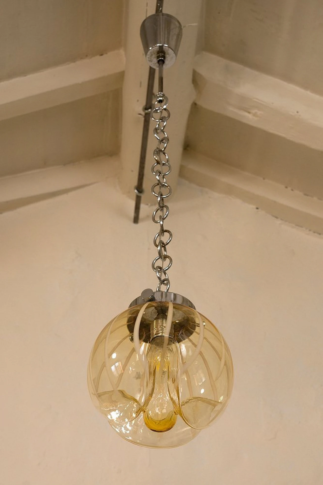 Murano blown glass pendant lamp, 1970s 2