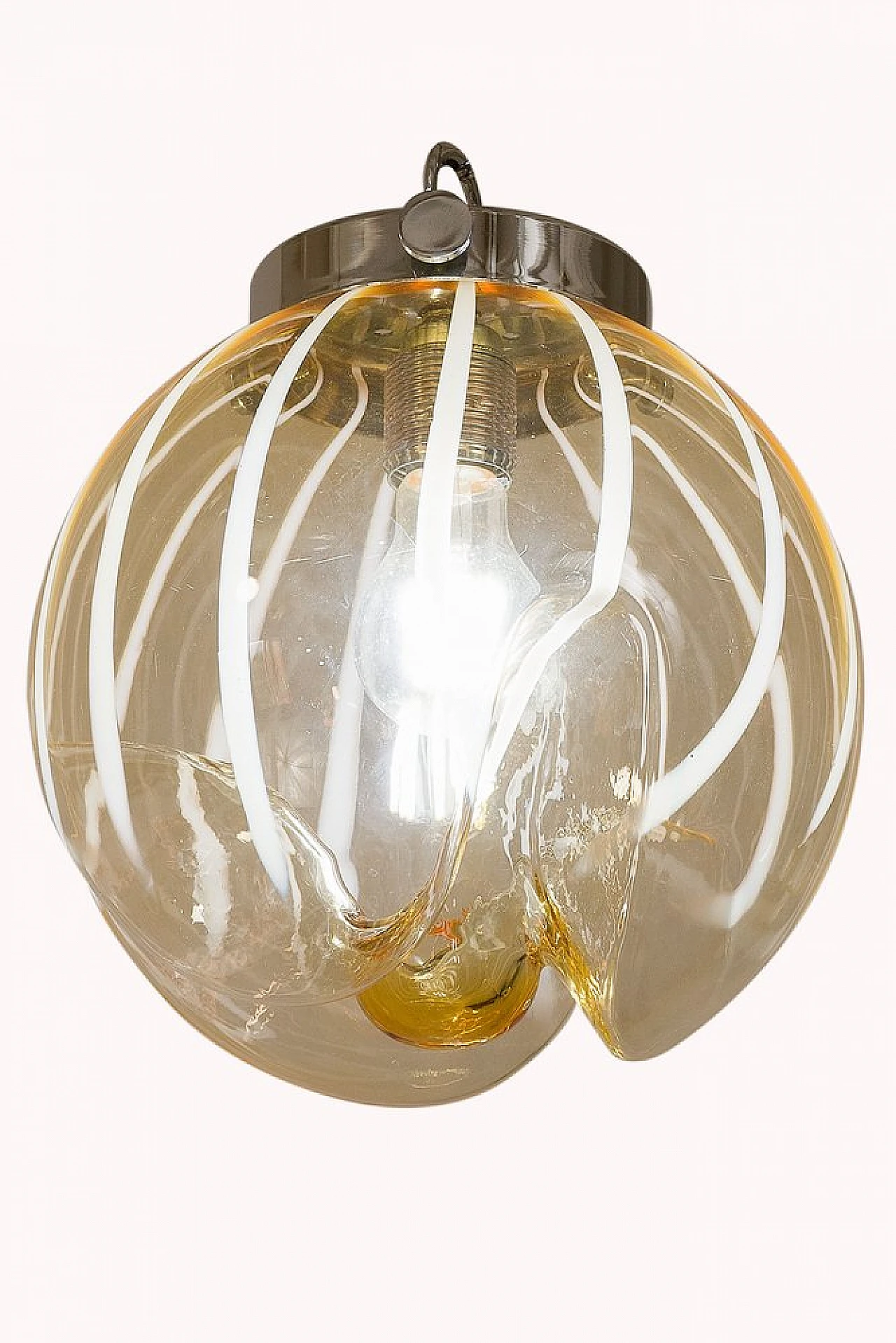 Murano blown glass pendant lamp, 1970s 4