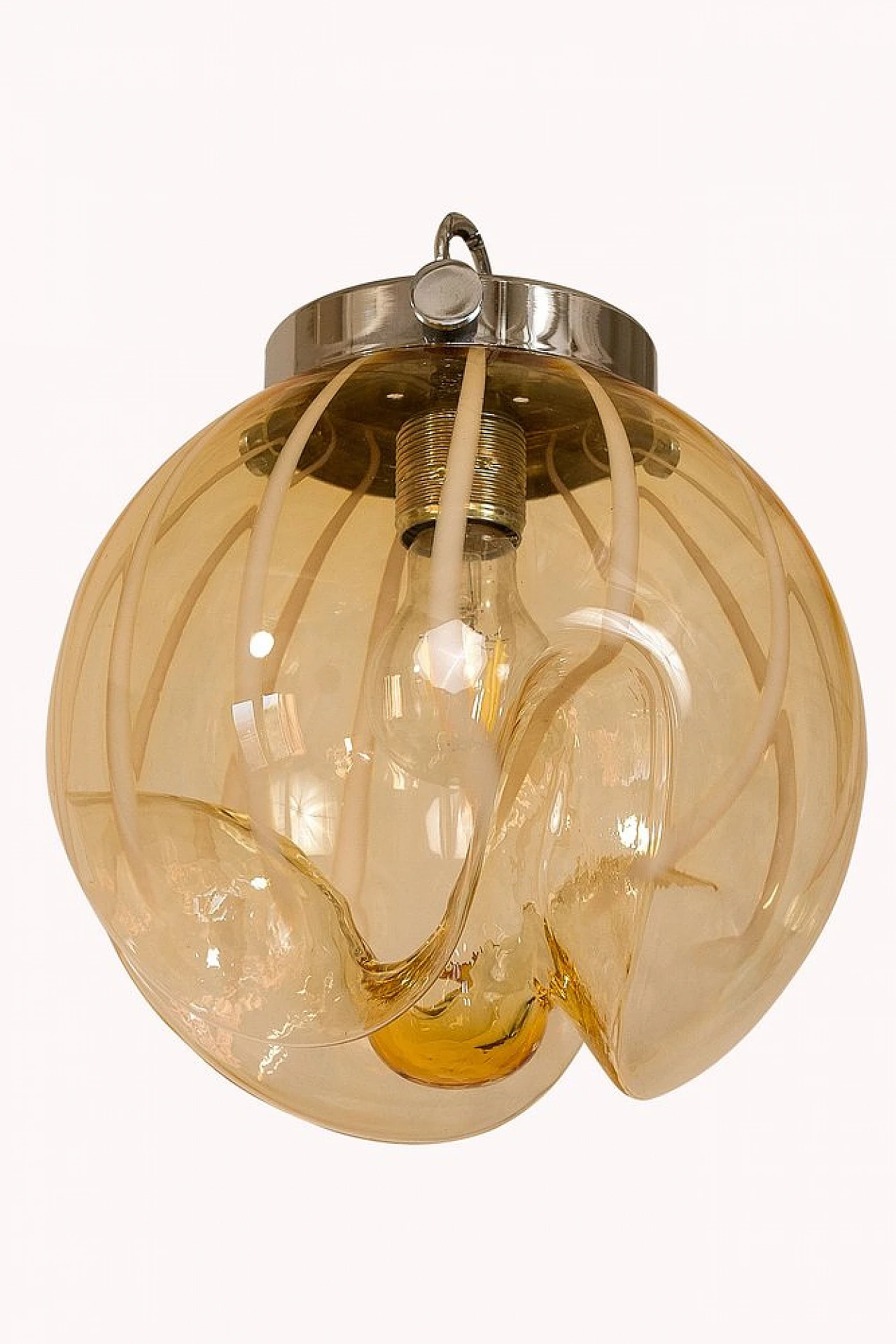 Murano blown glass pendant lamp, 1970s 5