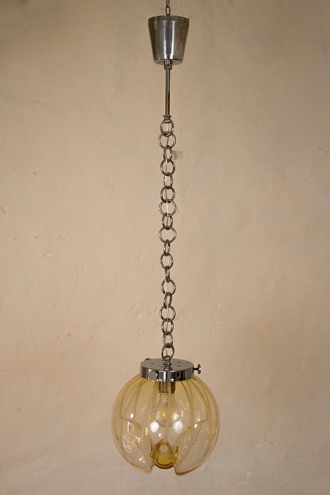 Murano blown glass pendant lamp, 1970s 6