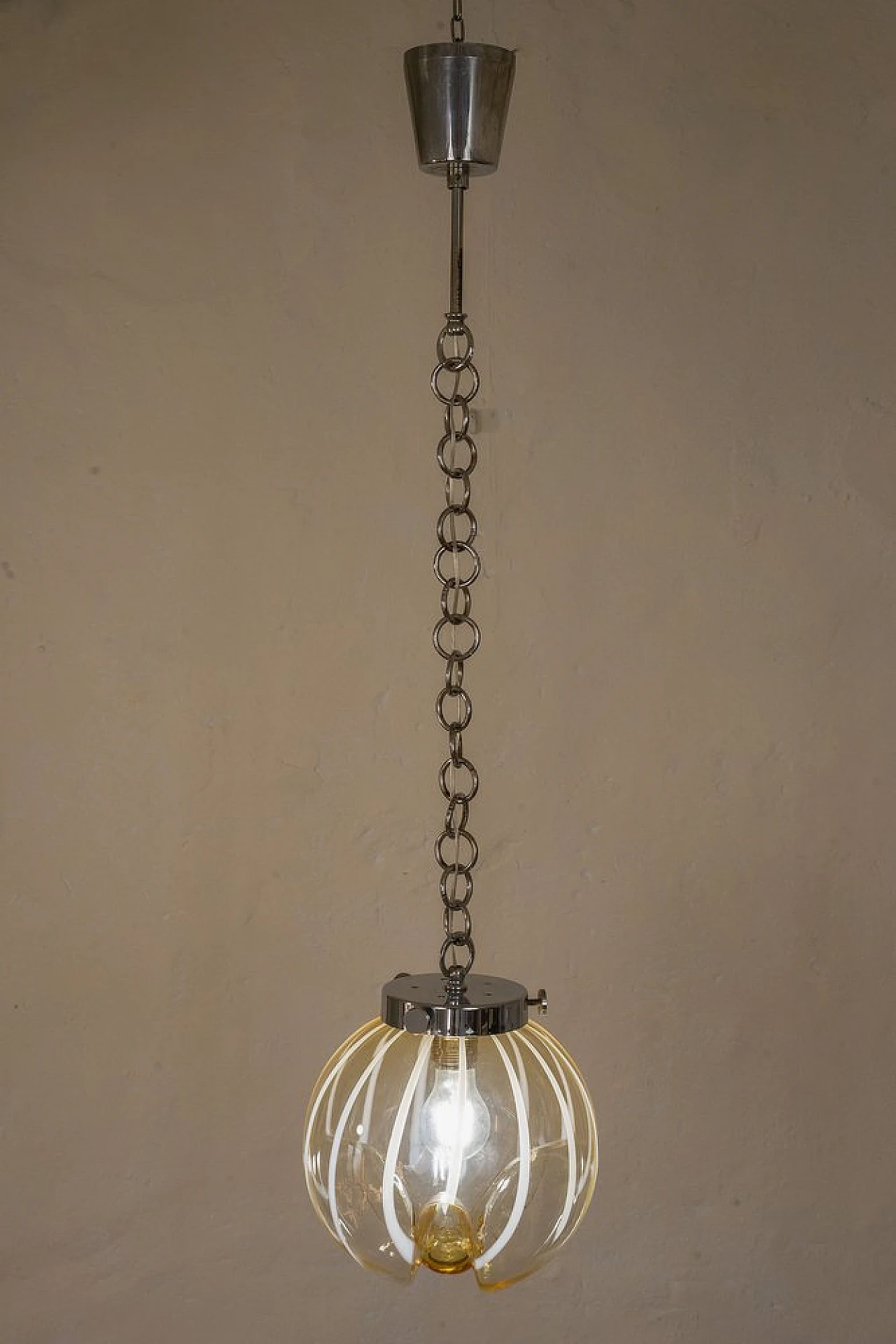 Murano blown glass pendant lamp, 1970s 7