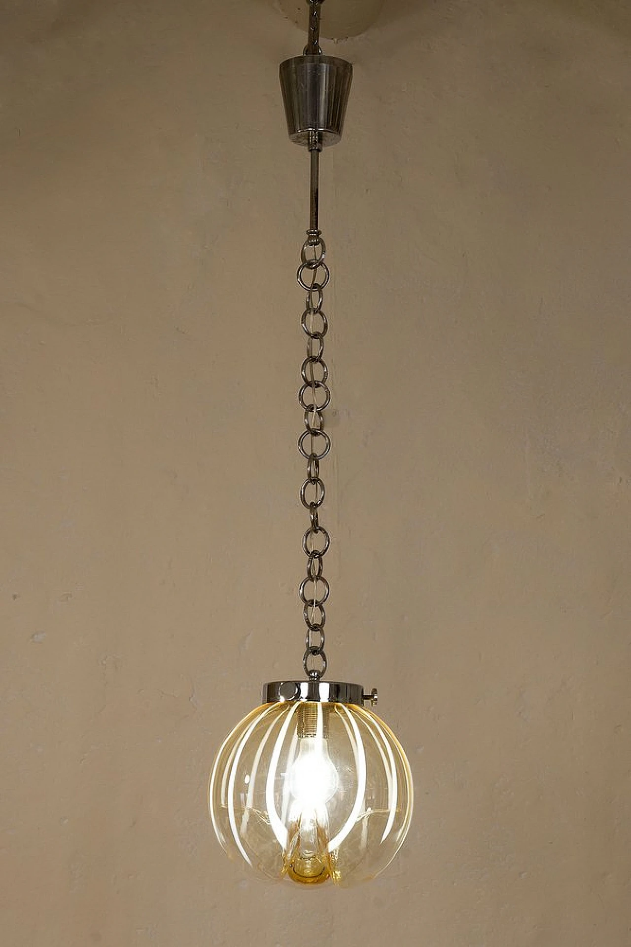 Murano blown glass pendant lamp, 1970s 8