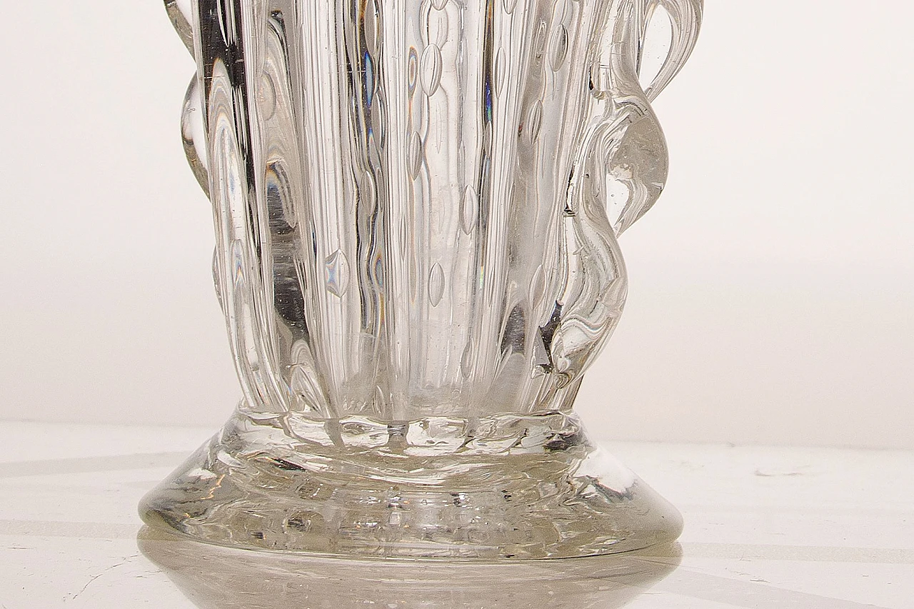 Murano crystal vase by Barovier for Barovier & Toso, 1930s 6