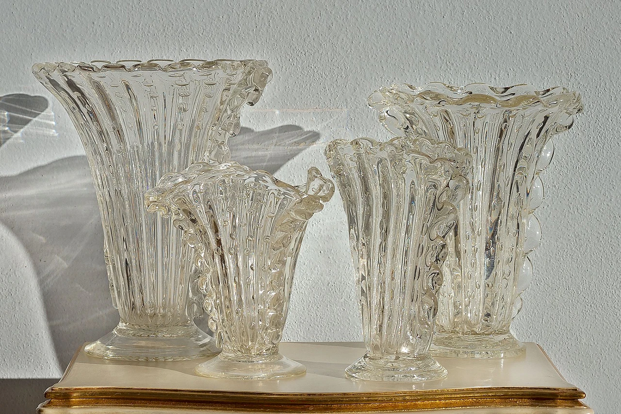 Vaso in vetro di Murano di E. Barovier per Barovier & Toso, anni '40 9