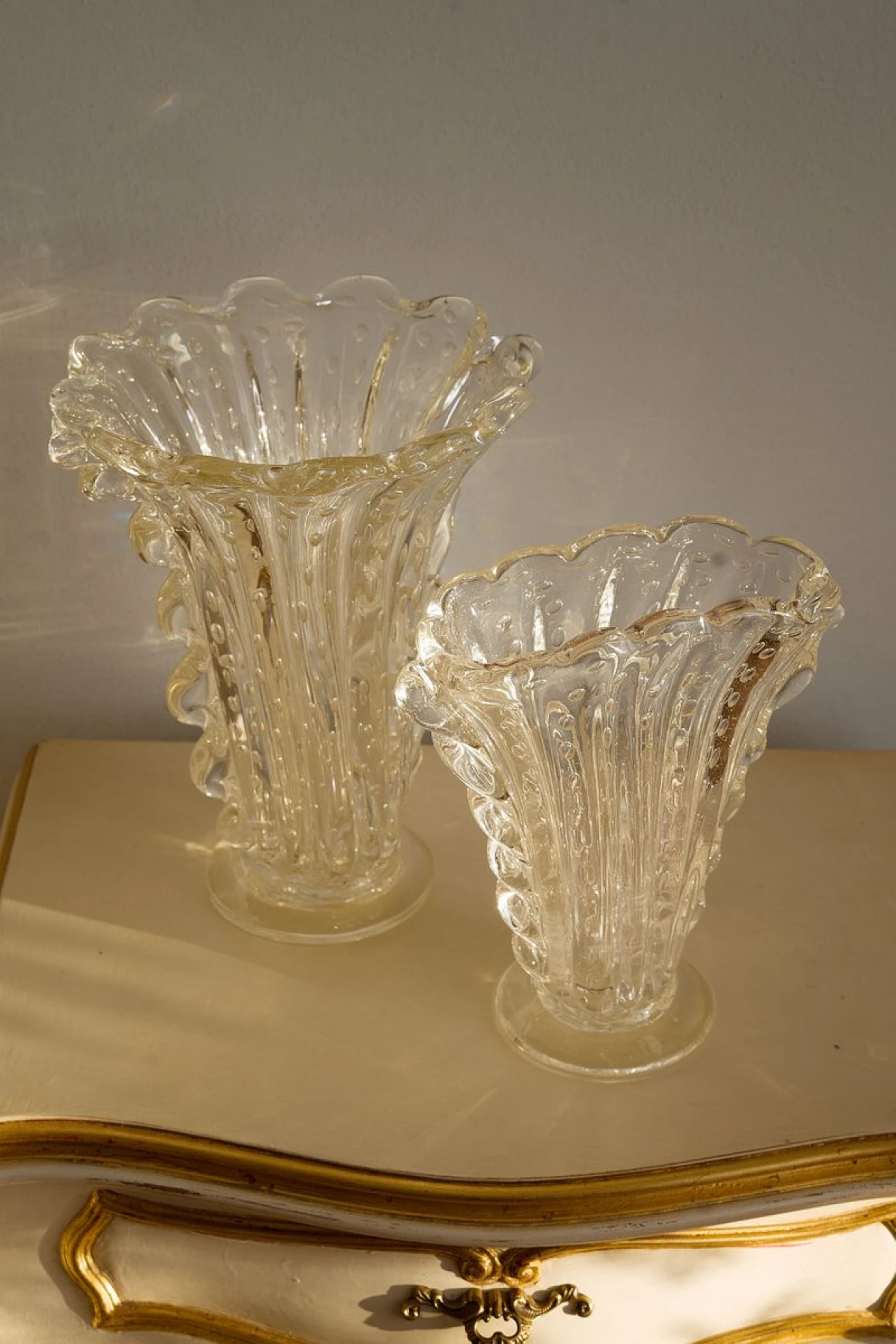 Murano crystal vase by Barovier for Barovier & Toso, 1930s 10