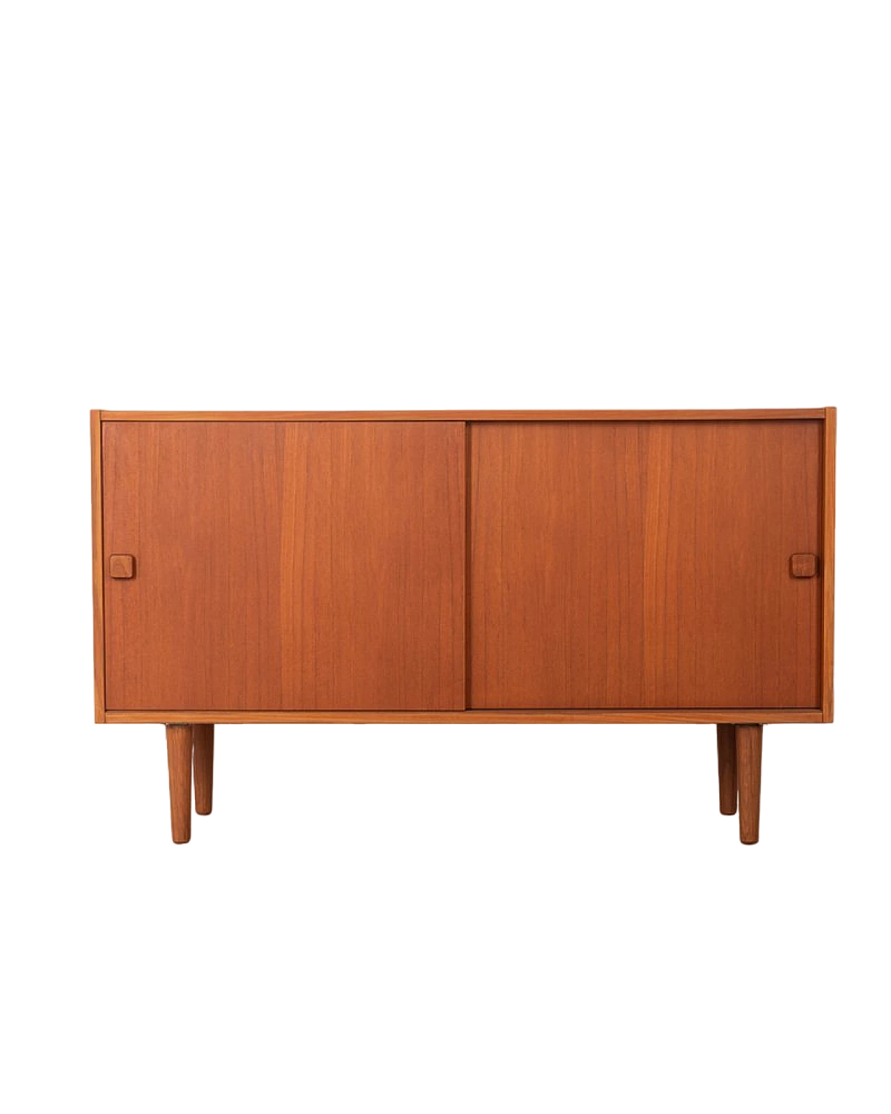 Credenza danese in teak con due ante scorrevoli, anni '60 8