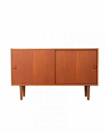 Danish teak sideboard with two sliding doors, 1960s