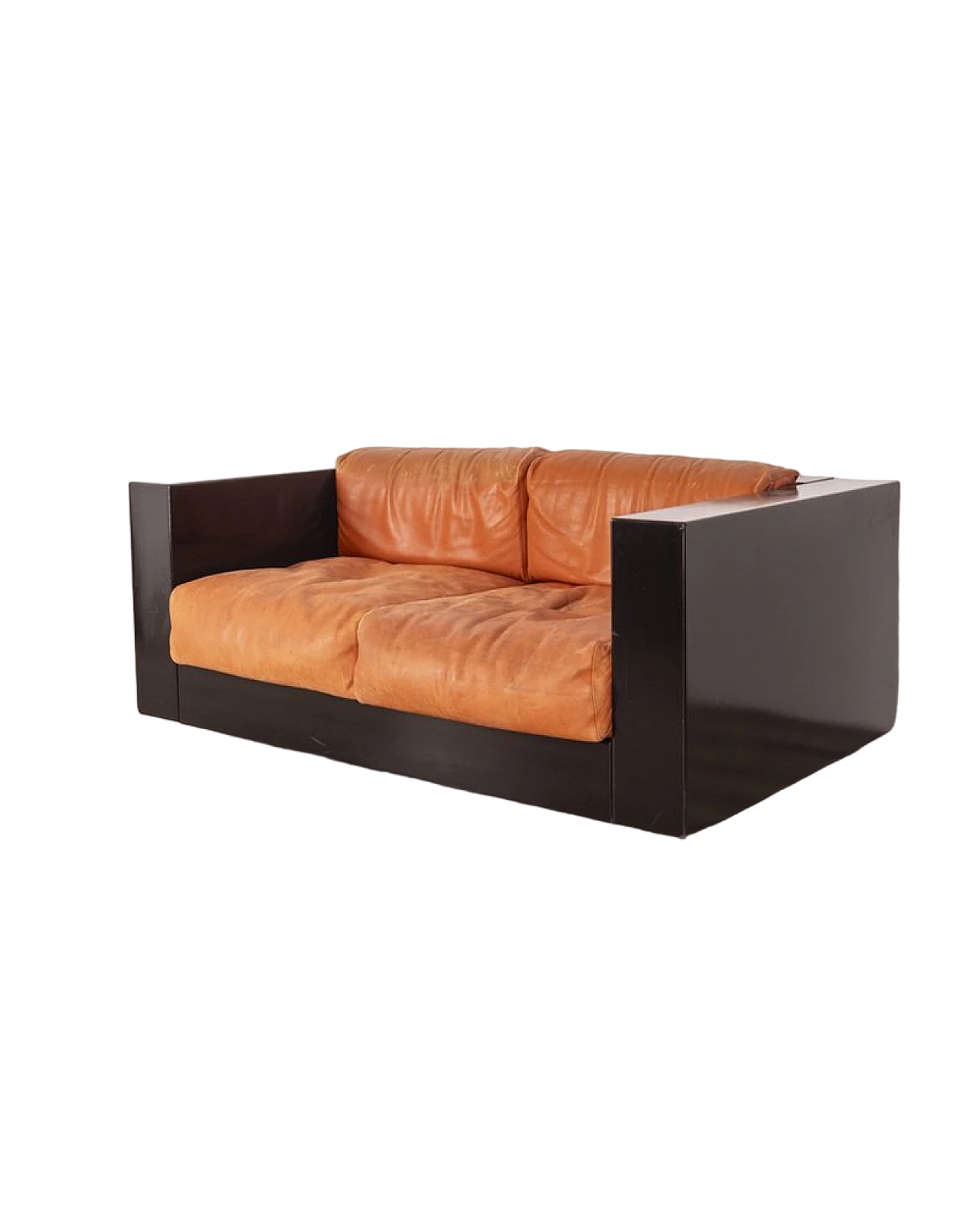 Saratoga leather sofa by M. & L. Vignelli for Poltronova, 1960s 8