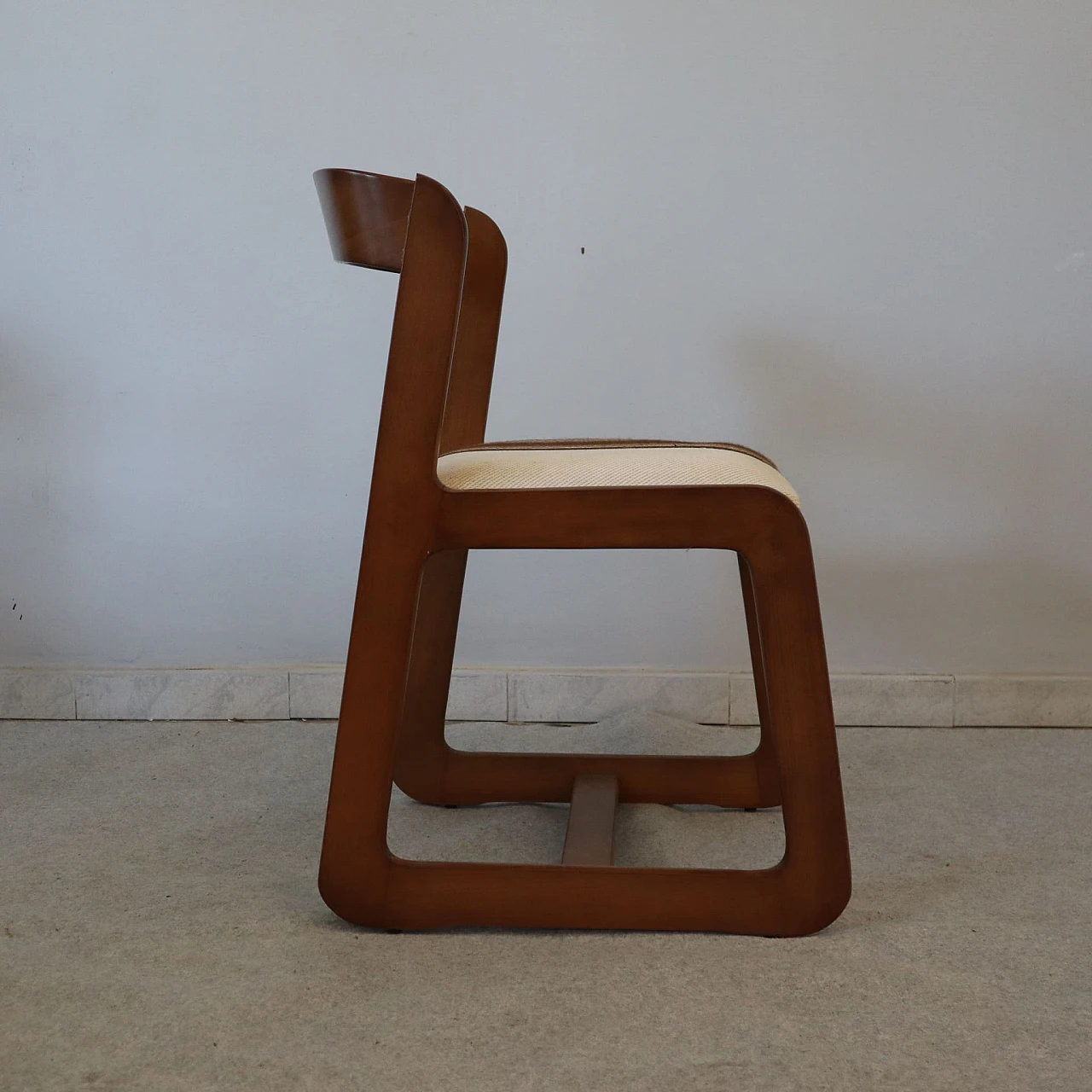 6 Chairs in wood and fabric by Willy Rizzo for Mario Sabot, 1970s 6