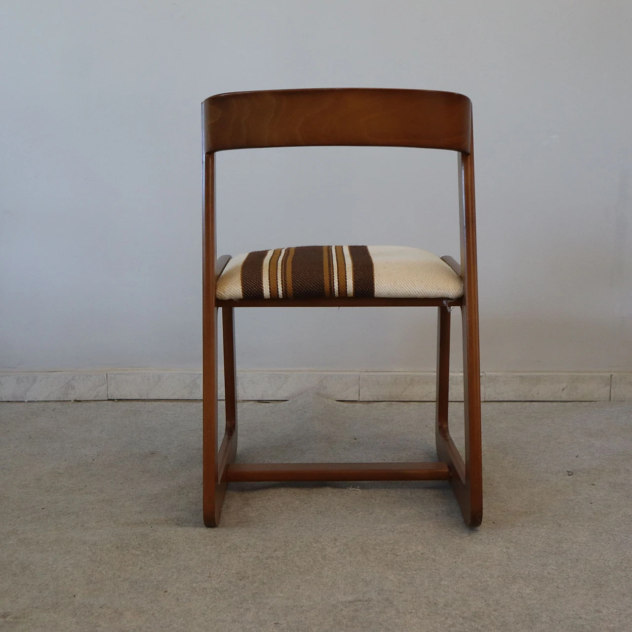 6 Chairs in wood and fabric by Willy Rizzo for Mario Sabot, 1970s 7