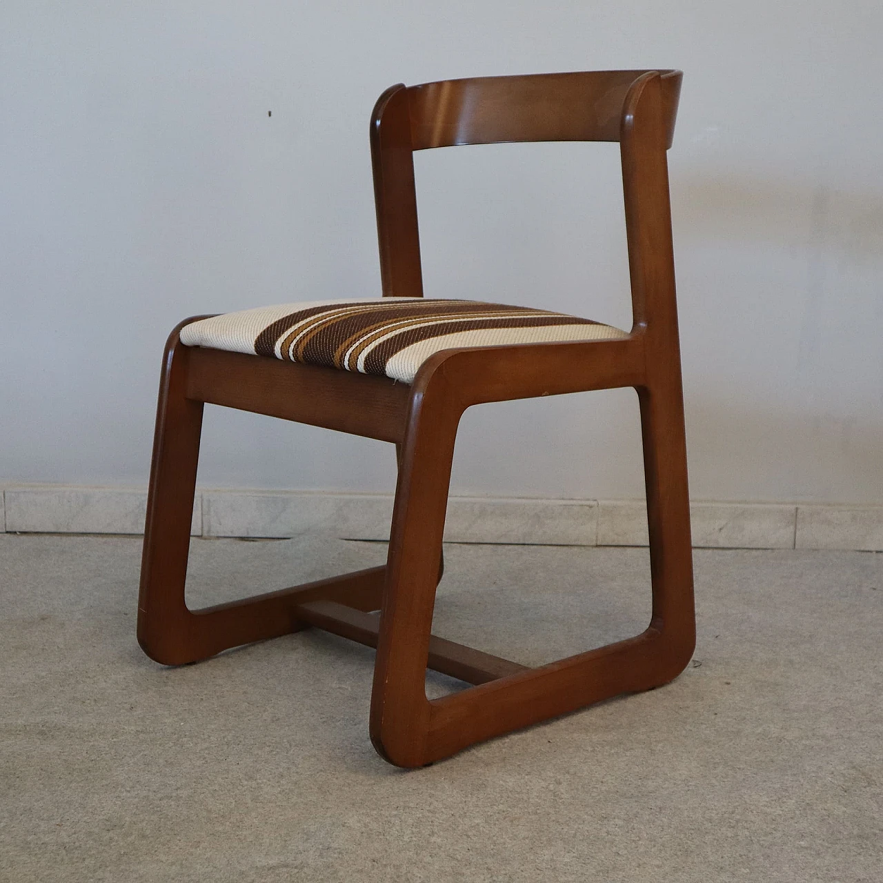 6 Chairs in wood and fabric by Willy Rizzo for Mario Sabot, 1970s 9